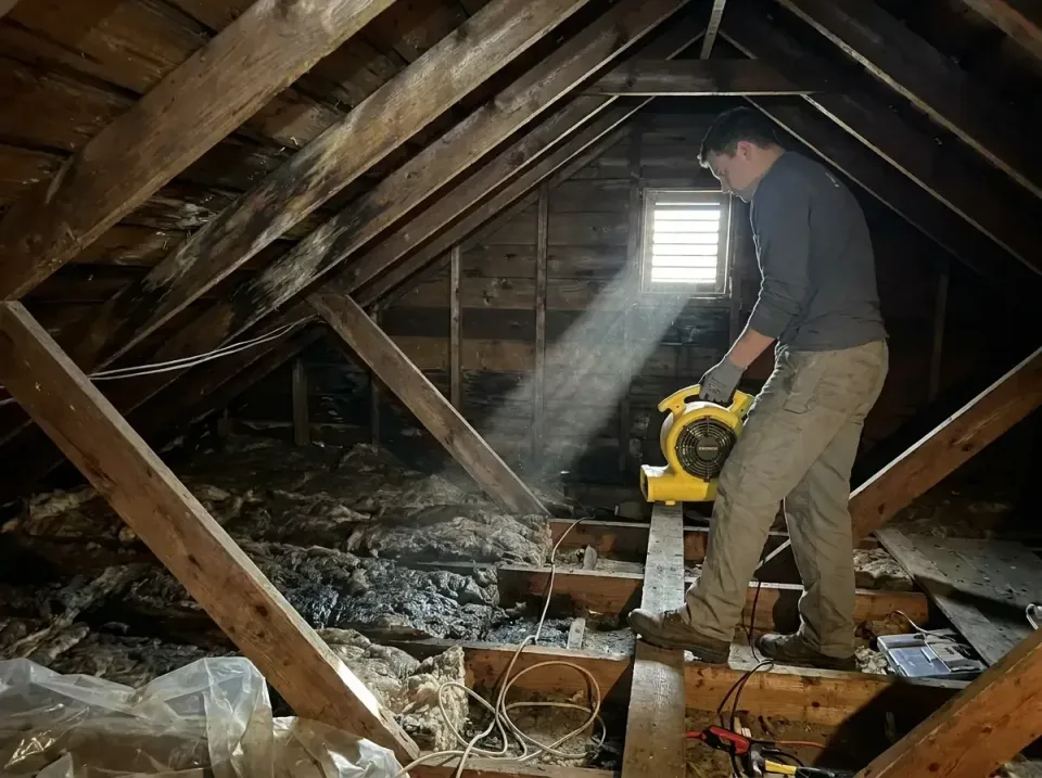 attic-water-damage-drying-proc-007 — frequently asked questions, Emergency Water Extraction & 24/7 Flood Response in Conners…